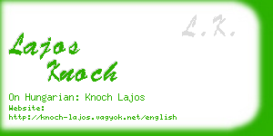 lajos knoch business card